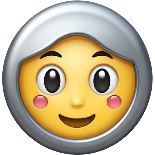 Silver chrome sparkle emoji, iOS emoji style, minimal shape, glossy metallic shine, clean background, smooth lighting emoji