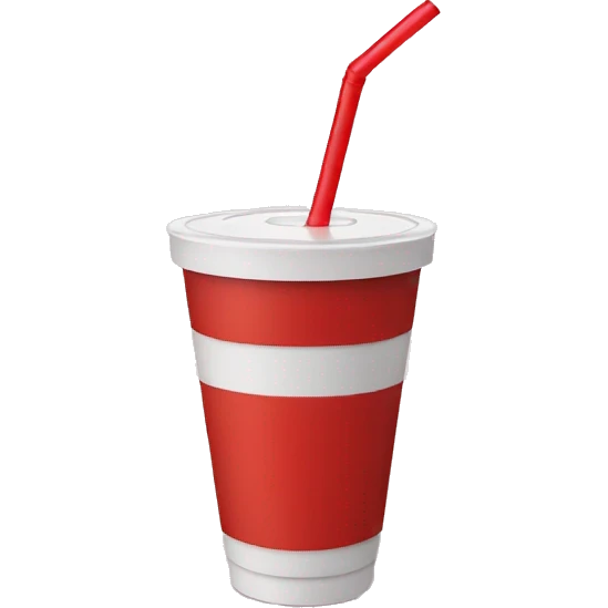 White Double cup with red straw emoji