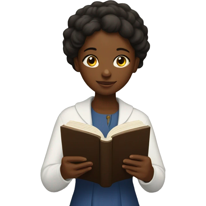 Black girl reading the Bible  emoji