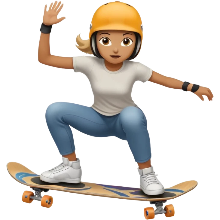 Mulher fazendo skate  emoji
