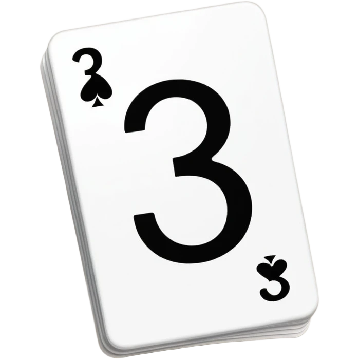 UNO flip card with green background and number 3 emoji