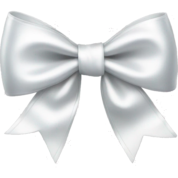 white satin bow emoji