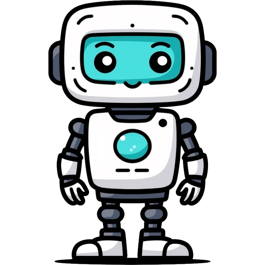 friendly AI assistant robot emoji
