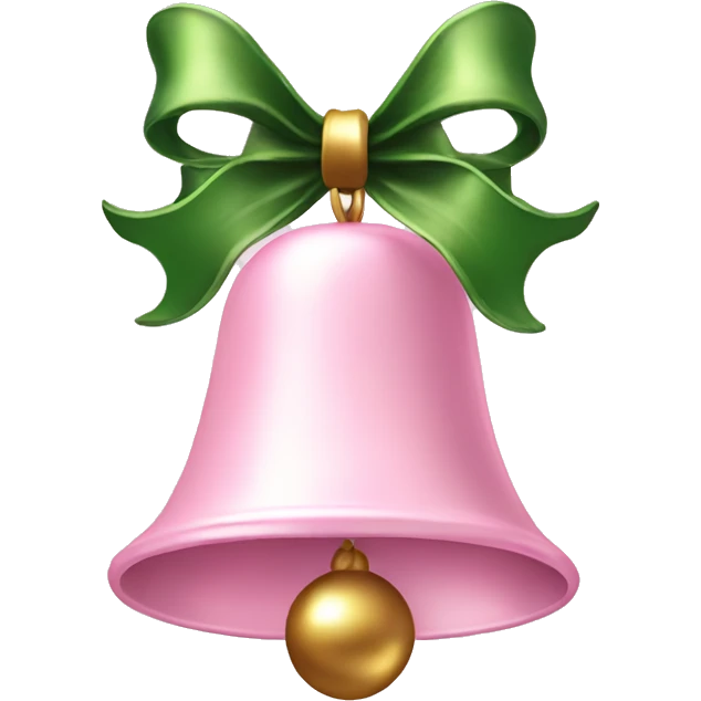 Light pink Christmas bells  emoji