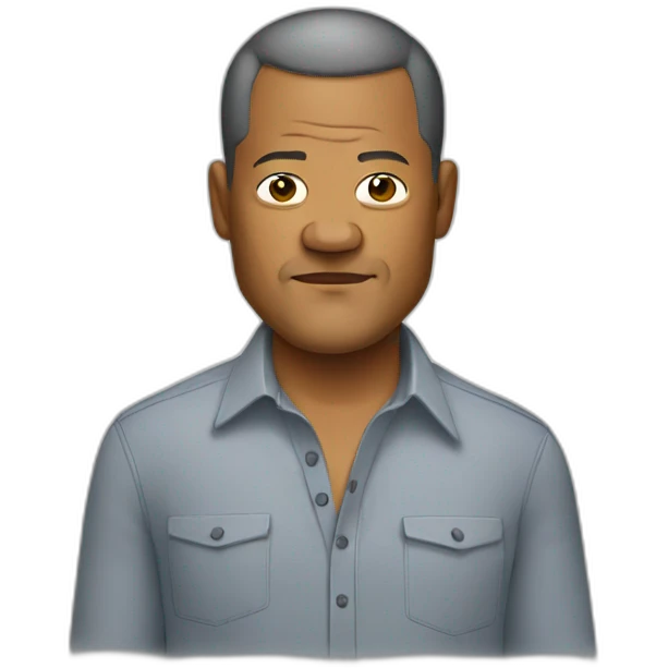 laurence-fishburne cartoon wearing shirt emoji