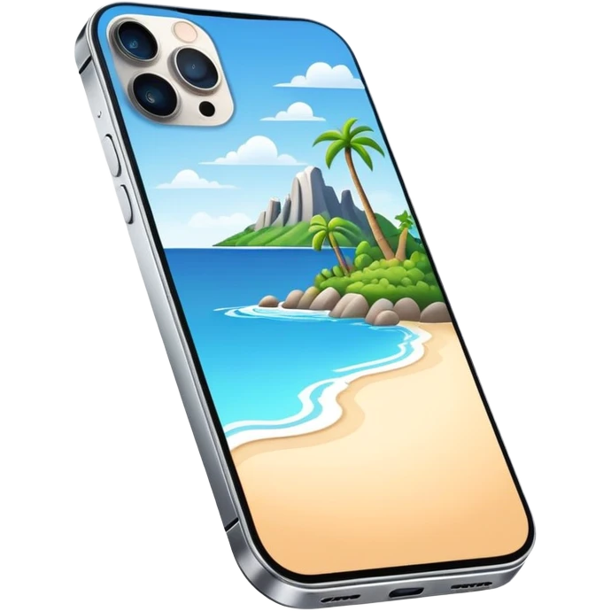 iPhone 14 Pro with dynamic island feature, sleek design emoji