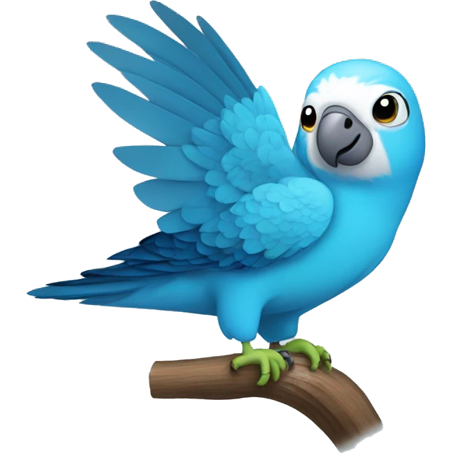 blue parakeet  emoji