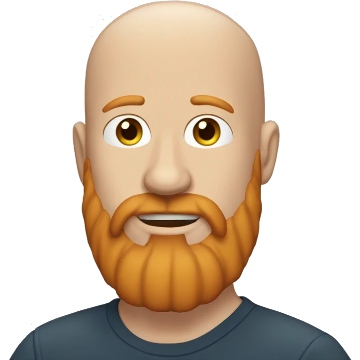 bald ginger beard man emoji