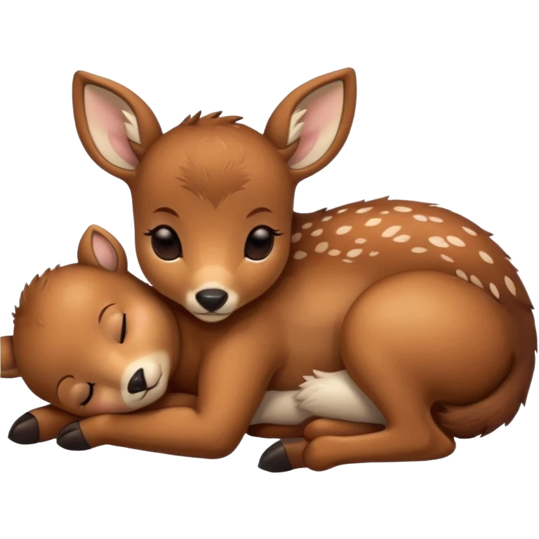 Baby deer sleeping emoji