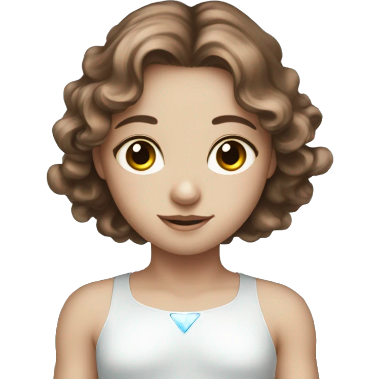 Ethereal angel fairy with blue eyes and brown hair emoji