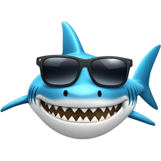 shark with sunglasses emoji