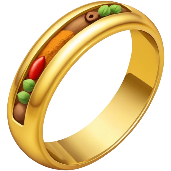 Gold band that says “spice” emoji