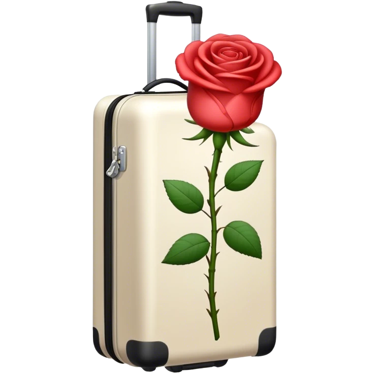 rose vertical luggage  emoji