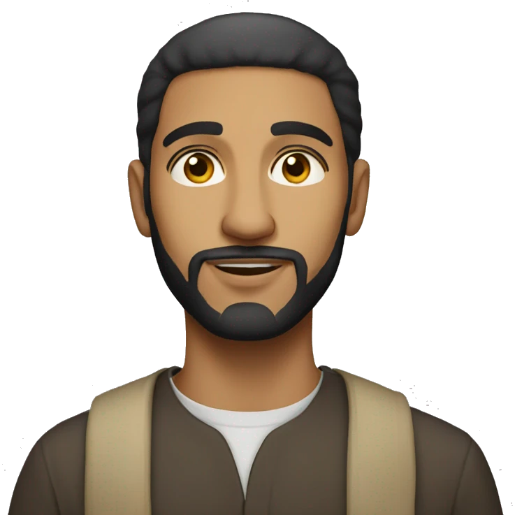 Arab man who the light skin emoji