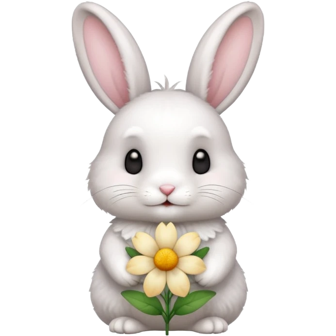 rabbit with flower emoji