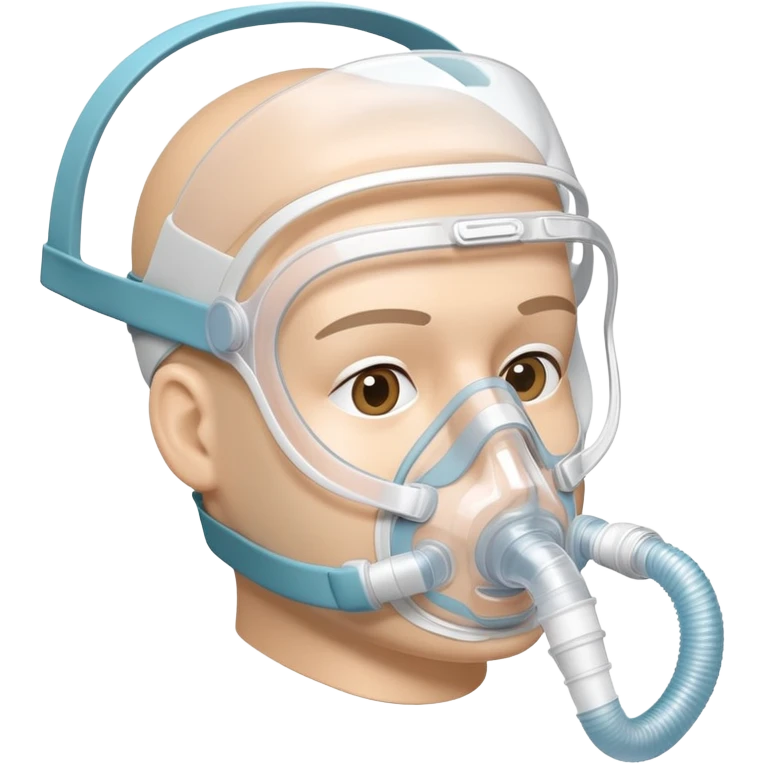 cpap face mask with head gear emoji