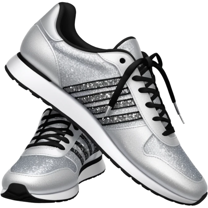 glitter running shoes no brand emoji