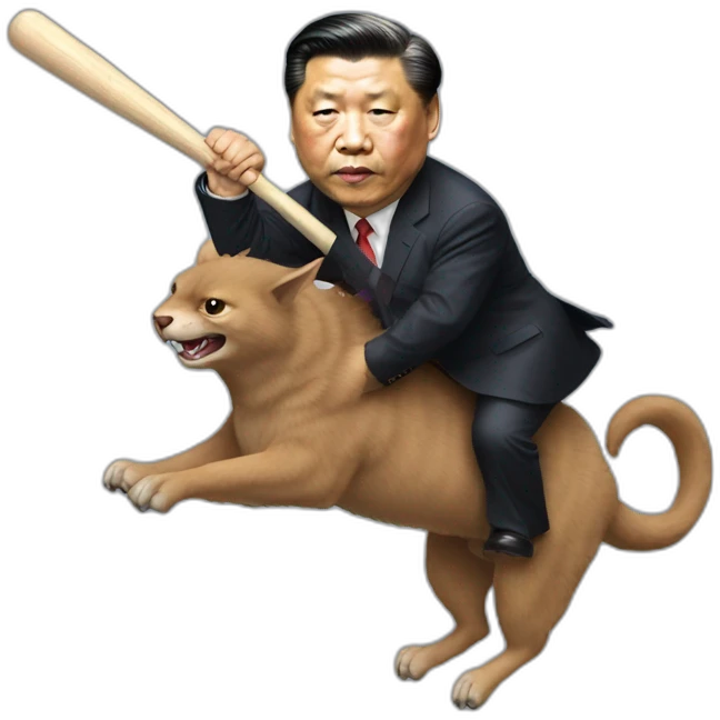 President Xi riding a bat emoji