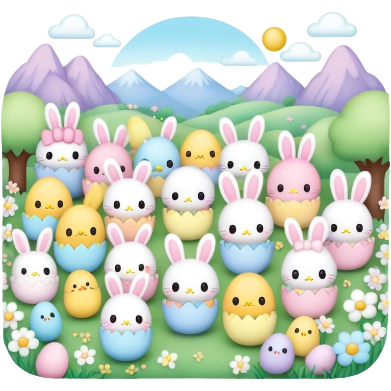 easter sanrio landscape  emoji