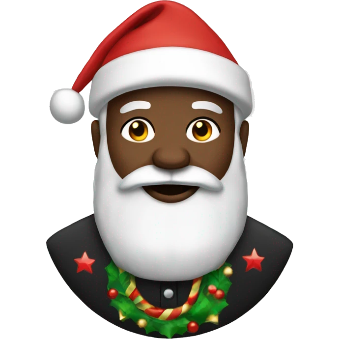 Black pride santa emoji