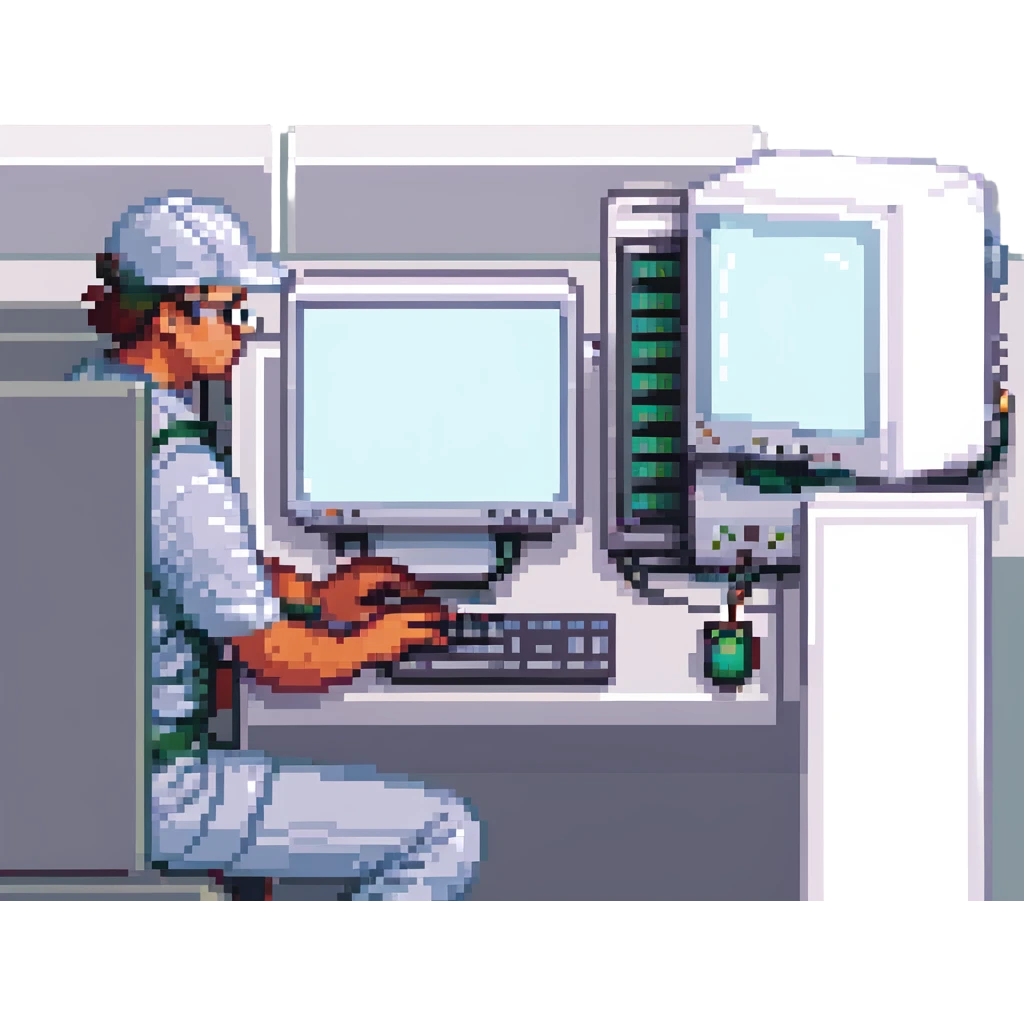 A technician working on a computer emoji