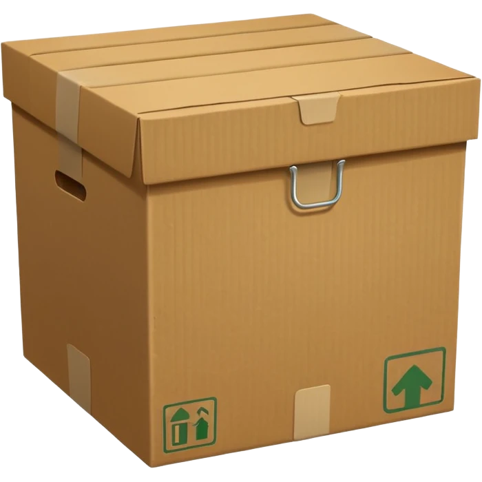 make delivery box in light green color  emoji