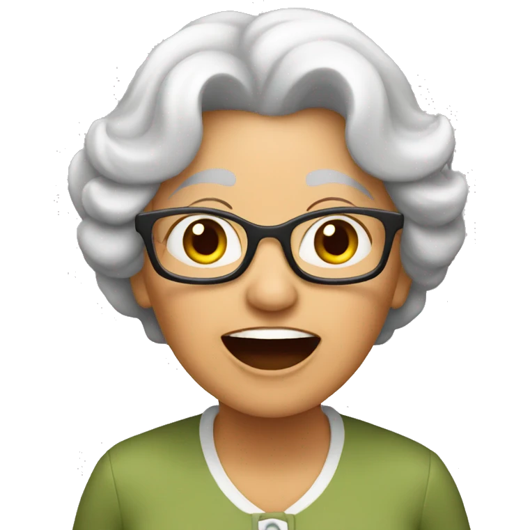 grandmom singing emoji