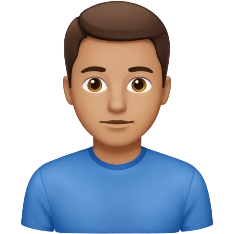 A men whos wearing a Blue Shirt emoji