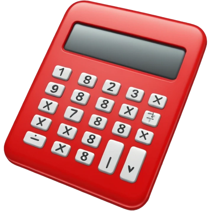 а теперь калькулятор красного цвета, без цифр и знаков давай emoji