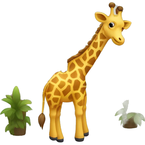 Giraffe swinging on swings emoji