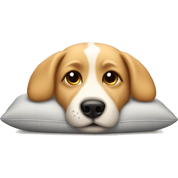 dog laying on a pillow emoji