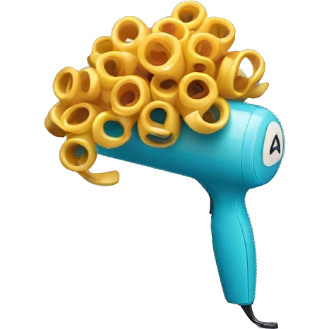 a plastic curler for hair on desk emoji