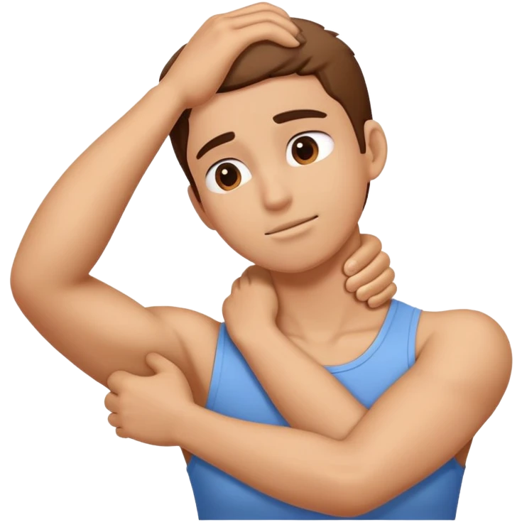 arms holding neck guy emoji