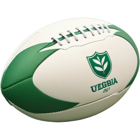 Cinematic Realistic image of a rugby ball resting on verdant turf, rendered with intricate stitching details and subtle weathering, bathed in warm, natural lighting that emphasizes its enduring character emoji