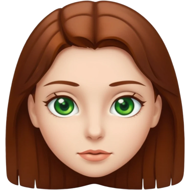 Chief girl with green eyes and brown hair  emoji