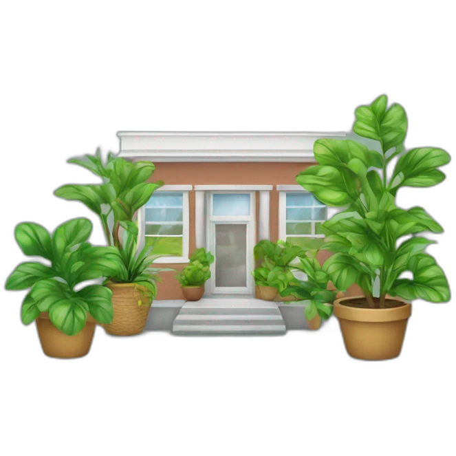 Local bureau avec plantes emoji