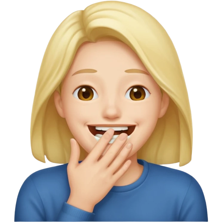 Person laughing covering their mouth  emoji