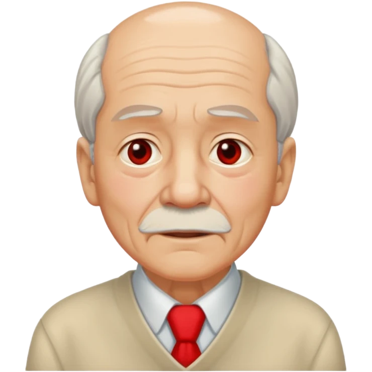 old man with red necklaced emoji
