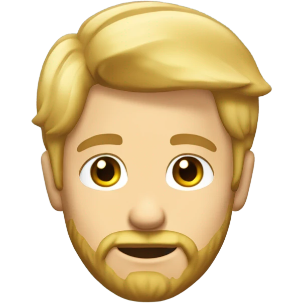 Garçon blond avec les cheveux longs et une courte barbe emoji