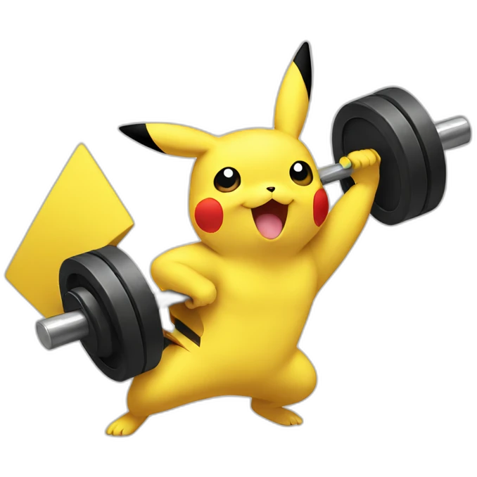 pikachu working out emoji