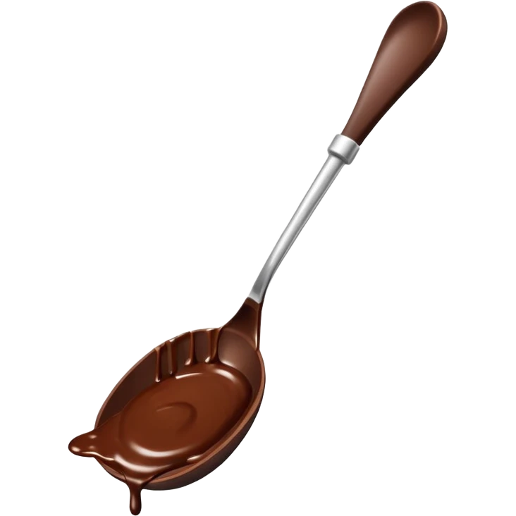chocolate spoon made full of chocolate emoji