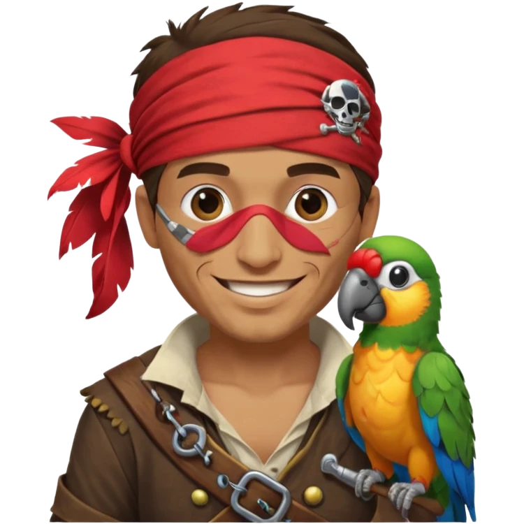 pirate and parrot emoji