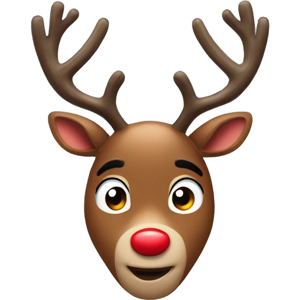Rudolph, the rednosed reindeer emoji