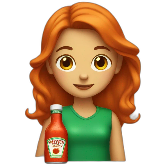 girl with tabasco emoji