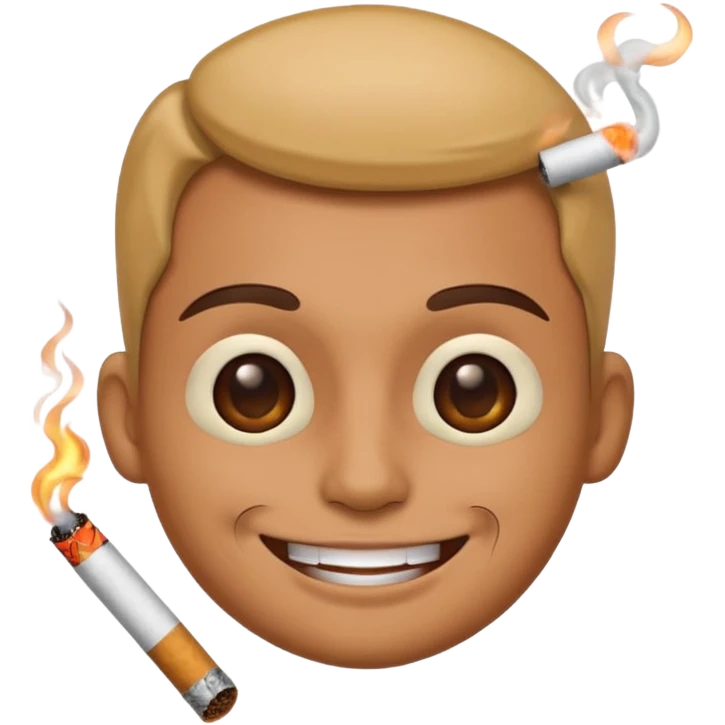 Emoji smoking emoji