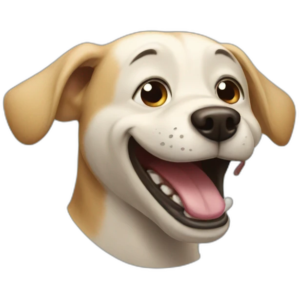 Laughing dog emoji