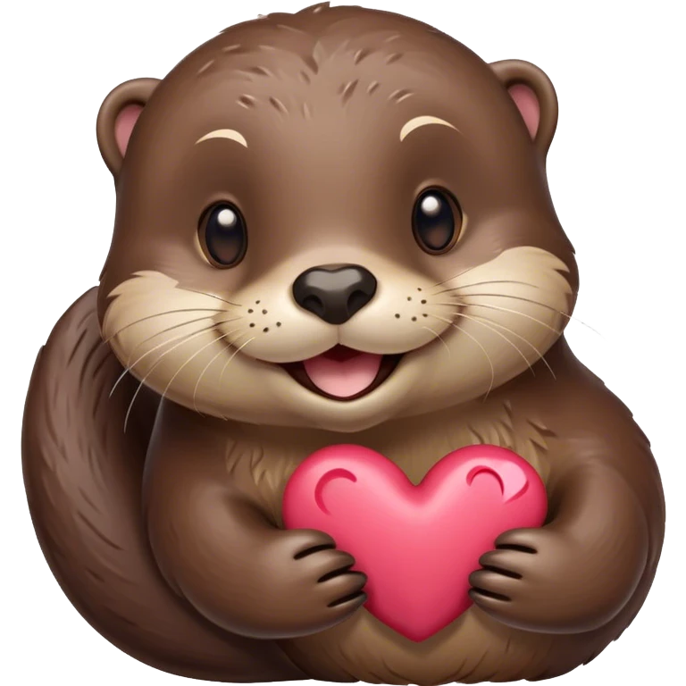 Smiling Otter with a heart emoji