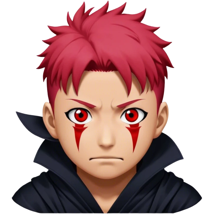 The image is an emoji-style depiction of Ryomen Sukuna from Jujutsu Kaisen emoji