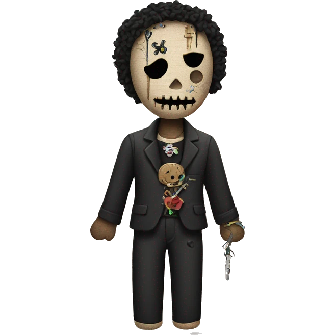 Voodoo doll with pins emoji