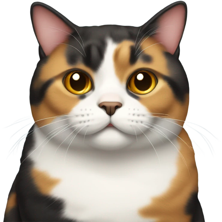 Fat calico cat emoji